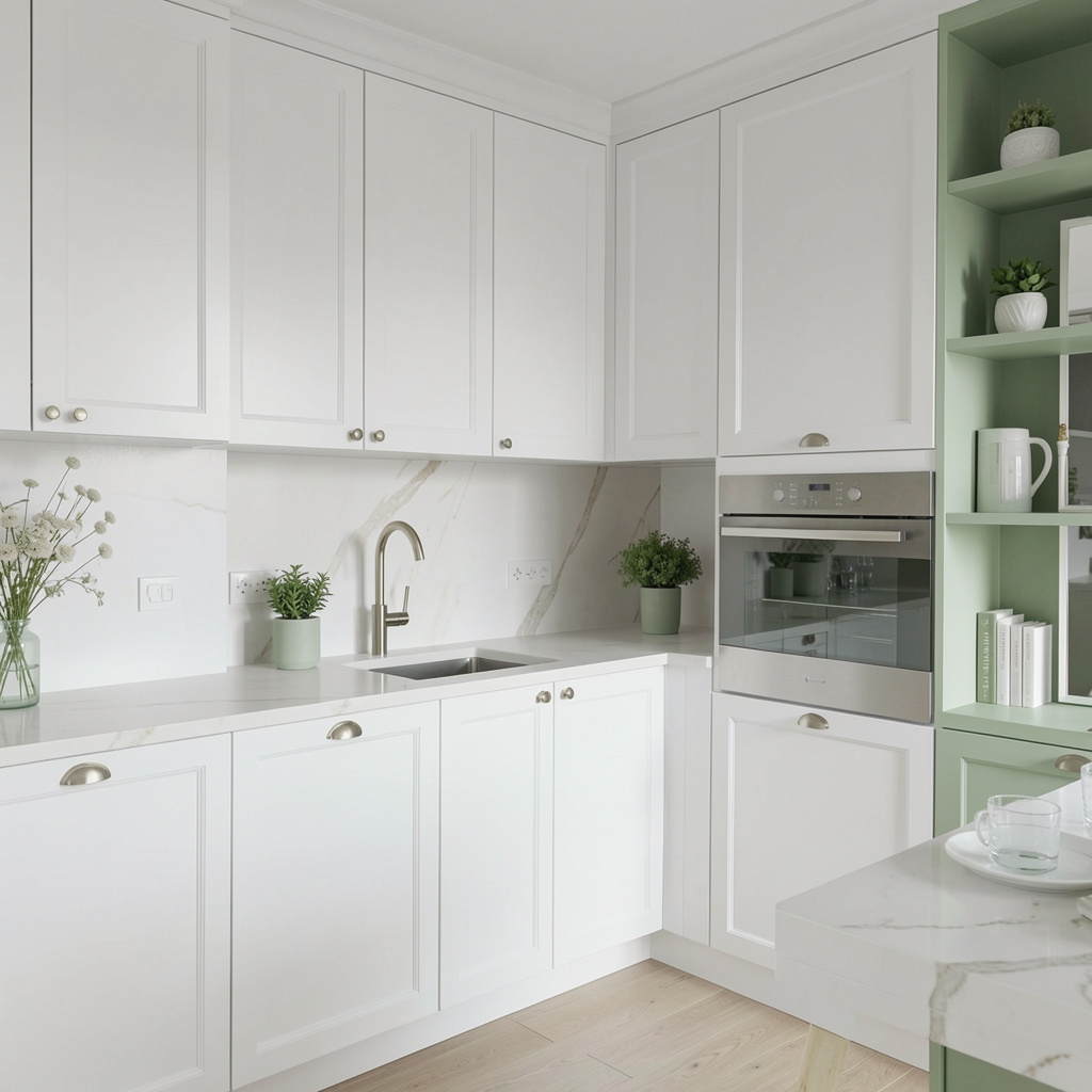 freepik white paint applied to cabinets in modern kitchen 54993